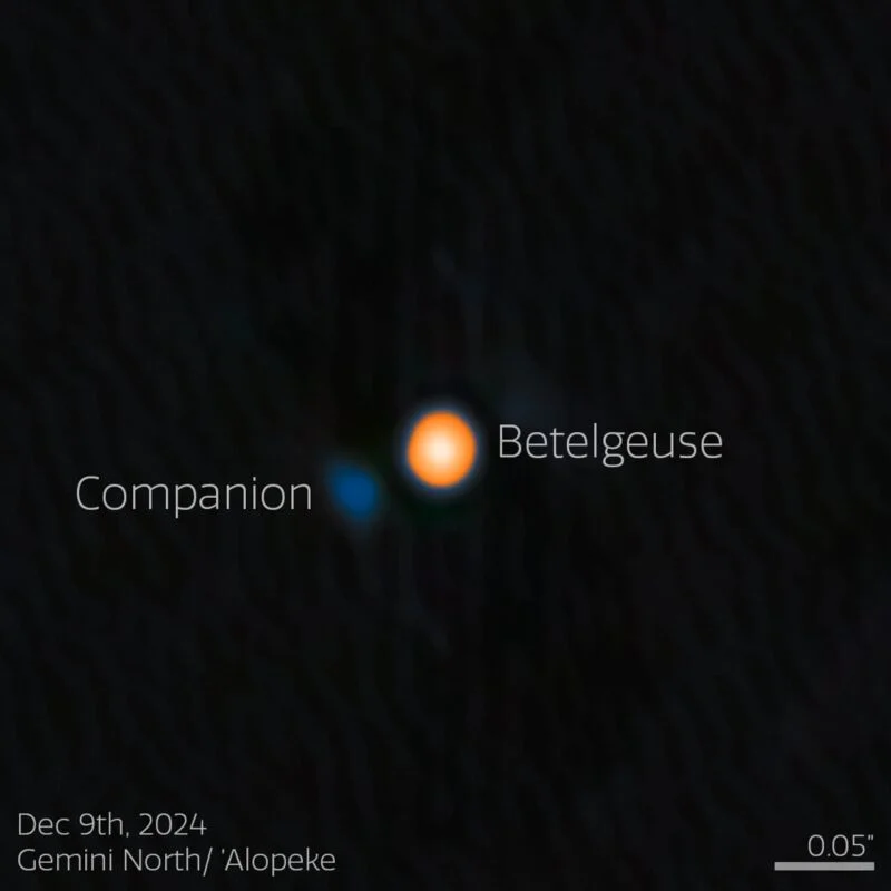 Betelgeuse and Betelbuddy Gemini North Alopeke Dec 9 2024 e1760015829898