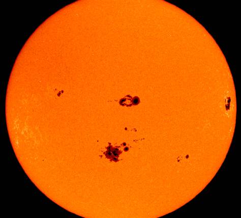 Sun sunspot
