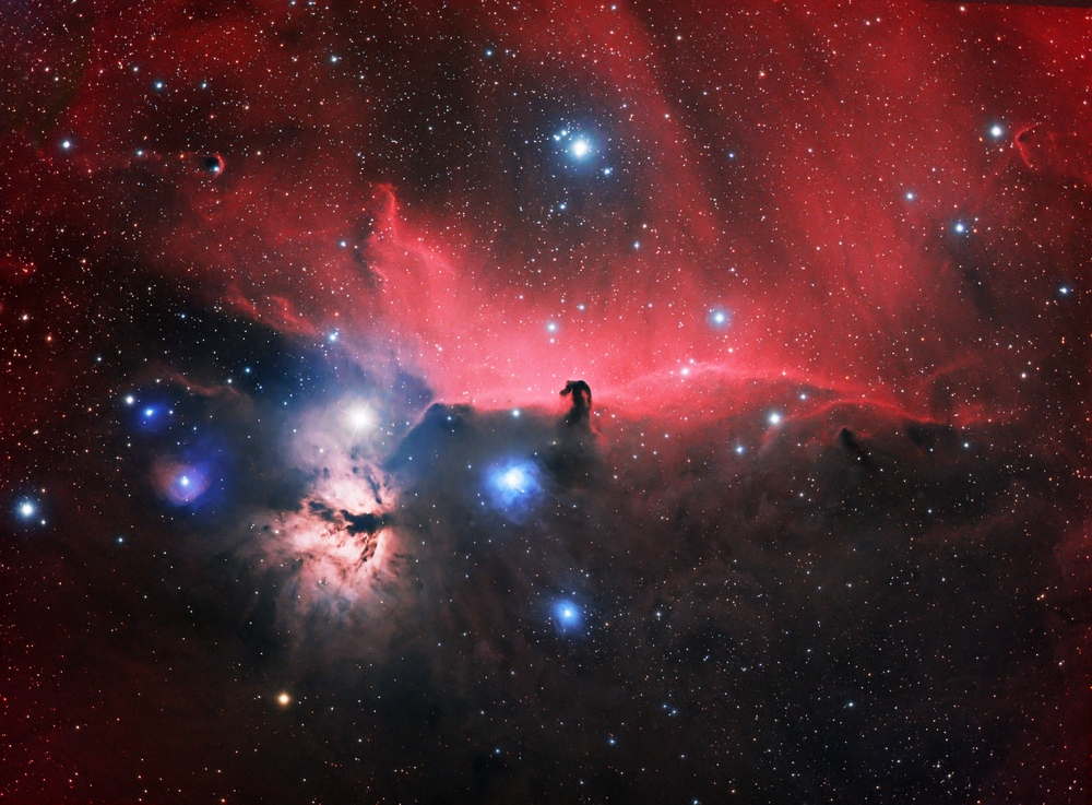 Horsehead and flame Nebulea 384mm scope Ha RGB 1