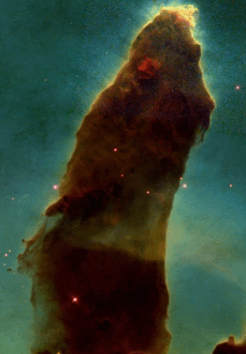 pillars of creation changes 1995 2014 2022